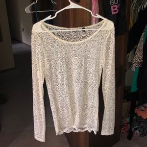 BKE Boutique long sleeve lace top